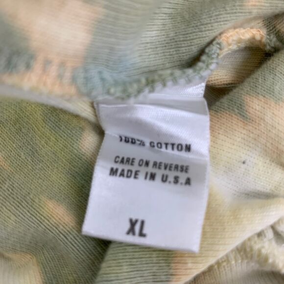 Barbara Lesser Fibers Tie Dye T Shirt Hoodie Low Zip Front XL - Picture 8 of 9